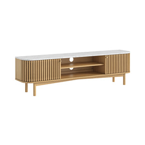 9003 Large Tv Unit - Marble Top / Natural
