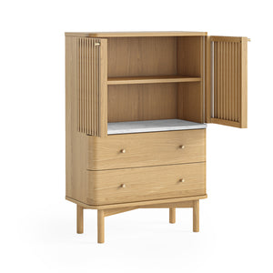 Shoe Cabinet - Marble Top / Natural