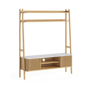 9010 Larder Tv Unit 1370 - Marble Top / Natural