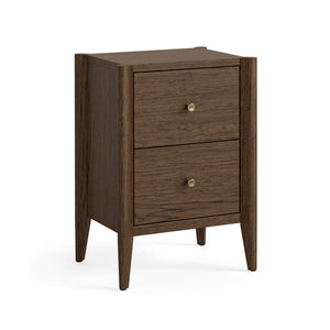 9066 2 Drawer Bedside - Brown