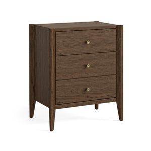 9067 3 Drawer Bedside - Brown