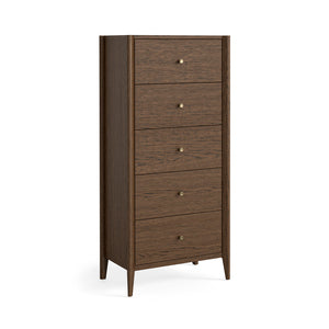 9069 5 Drawer Tallboy - Brown