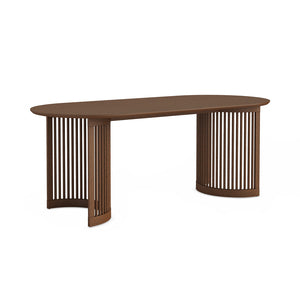 9145 Oval Dining Table - Brown