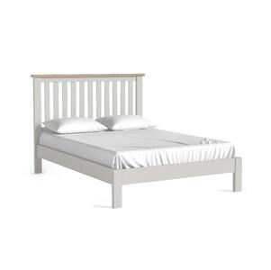 9200 4'6 Slatted Low Foot End - Stone Grey