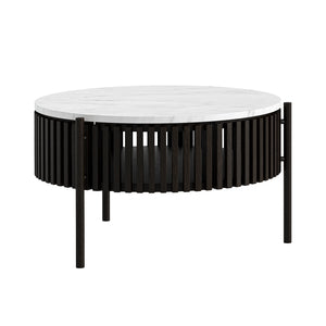 9257 Story Coffee Table - Marble Top / Black