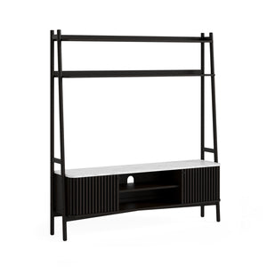 9271 Larder Tv Unit 1650 - Marble Top / Black