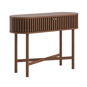 9295 Oval Console Table - Brown