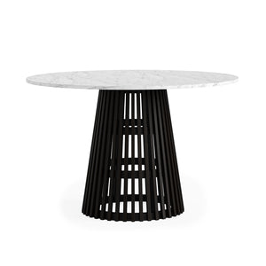 9622 Round Dining Table - Marble Top / Black