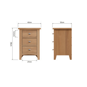 3 Drawer Bedside