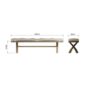 2.0M Cross Leg Bench