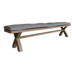 HO-20BC-G 2.0M Bench Cushion Grey Check