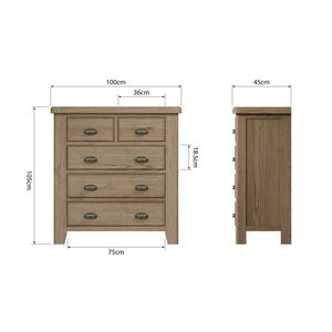 2 Over 3 Chest Of Drawers