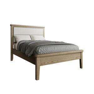 HO-46FHBLFB 4'6 Bed With Fabric Headboard And Low Footboard Set