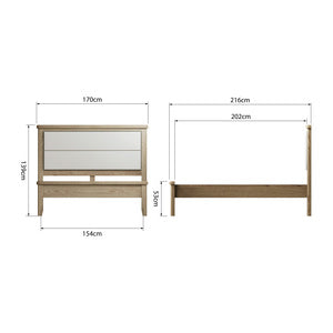 5'0 Bed With Fabric Headboard And Low Footboard Set