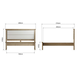 6'0 Bed With Fabric Headboard And Low Footboard Set