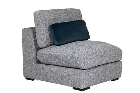 Armless Sectional - Blue