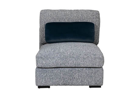 Hum-509-BL Armless Armless Sectional - Blue