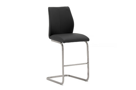 Irm-270-BK Counter Stool - Brushed Steel Black