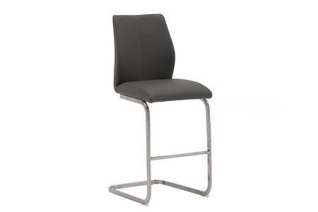 Irm-270-GY Counter Stool - Brushed Steel Grey