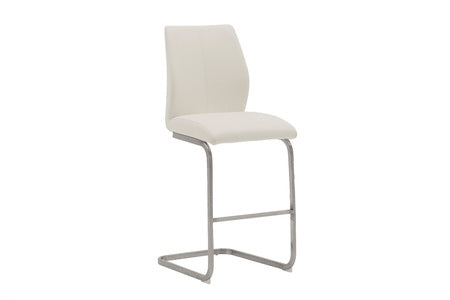 Irm-270-WH Counter Stool - Brushed Steel White