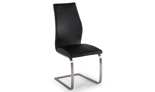 Irm-111-BK Dining Chair - Brushed Steel Black