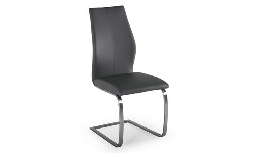 Irm-111-GR Dining Chair - Brushed Steel Grey