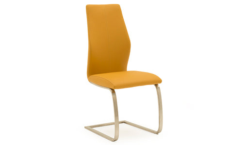 Irm-111-PN Dining Chair - Brushed Steel Pumpkin