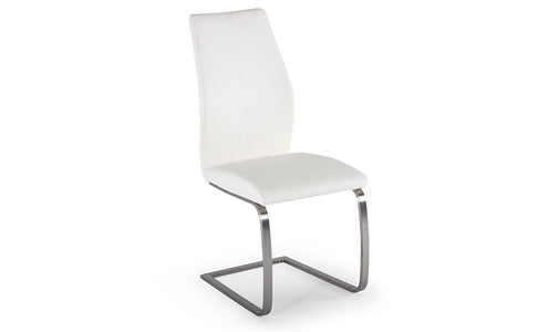 Irm-111-WH Dining Chair - Brushed Steel White