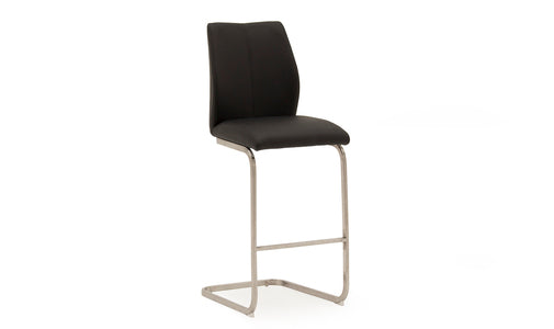 Irm-250-BK Bar Chair - Brushed Steel Black