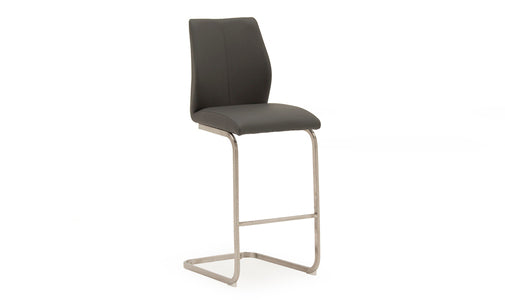 Irm-250-GY Bar Chair - Brushed Steel Grey