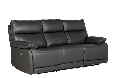 3 Seater Electric Recliner - Dark Grey