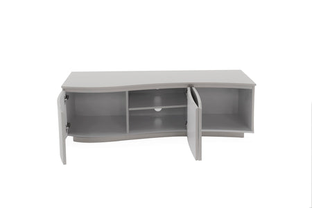 TV Cabinet - Light Grey Matt with LED