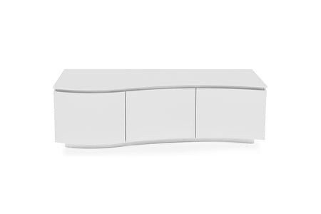 Laz-014-WH TV Cabinet - White Gloss with LED