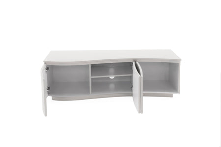 TV Cabinet - White Gloss with LED