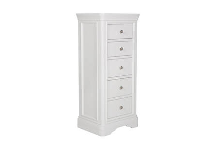 Tall Chest - 5 Drawer - Bone