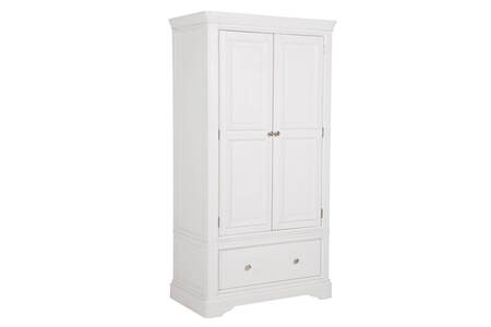 Wardrobe - 2 Door/1 Drawer - Bone