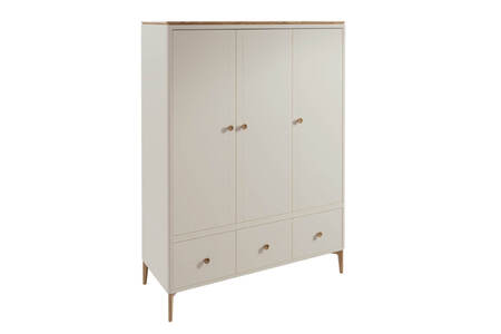 Mal-423-OK Wardrobe - 3 Door - Cashmere Oak