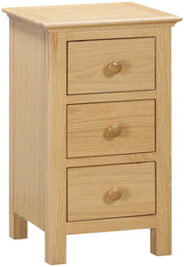 MOR001 3 Drawer Bedside
