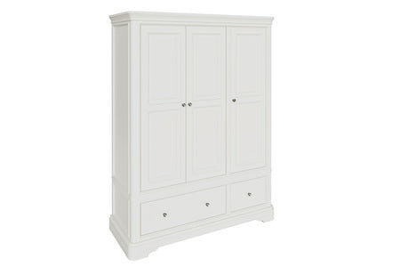 Wardrobe - 3 Door/2 Drawer - Bone