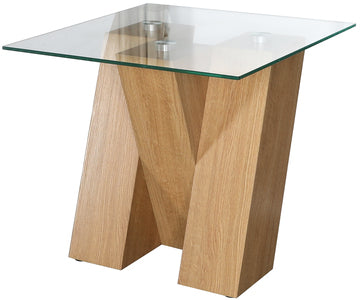 NEV077C Lamp Table - With Clear Glass