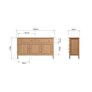 3 Door Sideboard