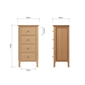 4 Drawer Narrow Chest
