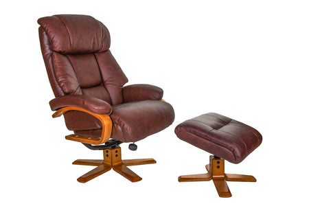 Swivel Recliner - Leather/Match