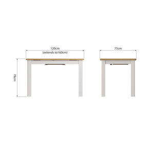 1.2m Extending table