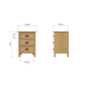 3 Drawer Bedside