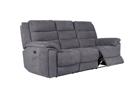 3 Seater Electric Recliner - Dark Grey