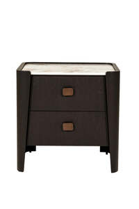 Rhd-410-EB Bedside Table 2 Drawer -Ebony