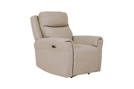 1 Seater Electric Recliner - Mushroom Fabric