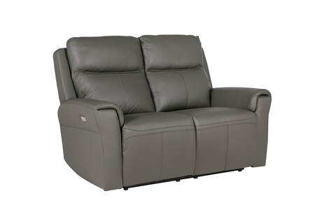 Rus-352-AH 2 Seater Electric Recliner - Ash Leather