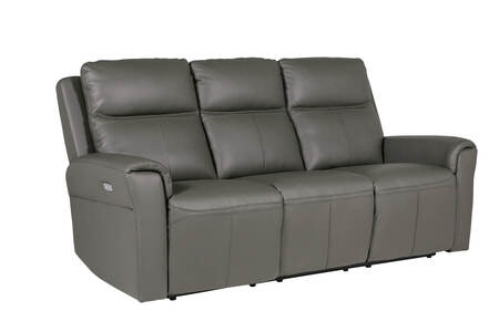3 Seater Electric Recliner - Ash Leather
